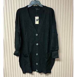 Capsule Women’s Long V-Neck Button-Up Cardigan Size 16/18